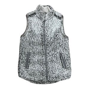Thread + Supply Charcoal Sherpa Full Zip Fuzzy Vest XS